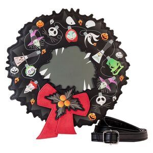 Nightmare Before Christmas Wreath String Lights Glow Crossbody Bag